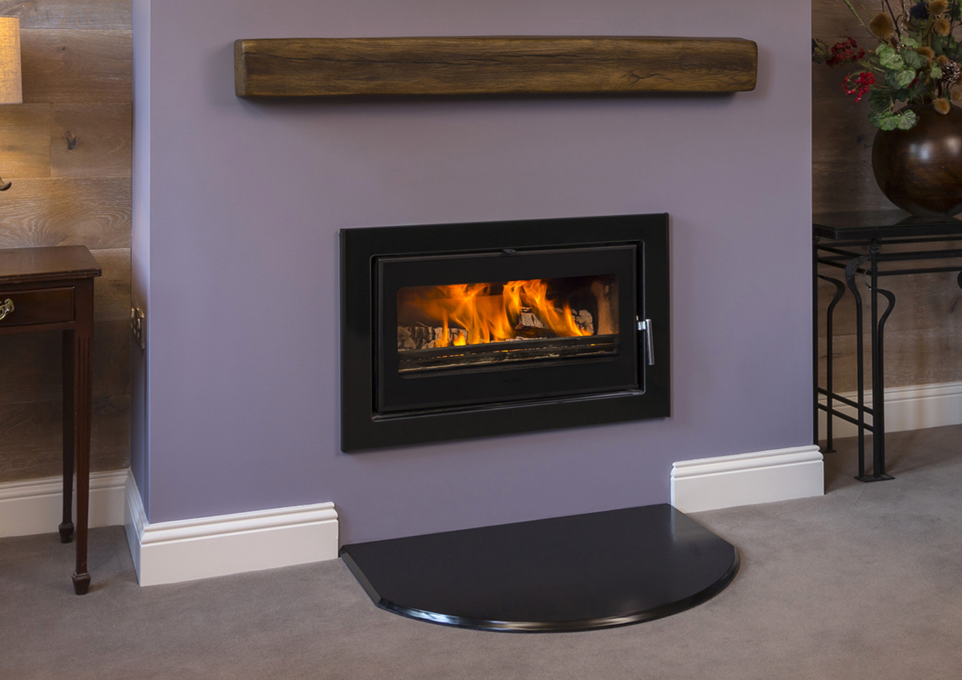 8kw Landscape stove lifestyle image angled