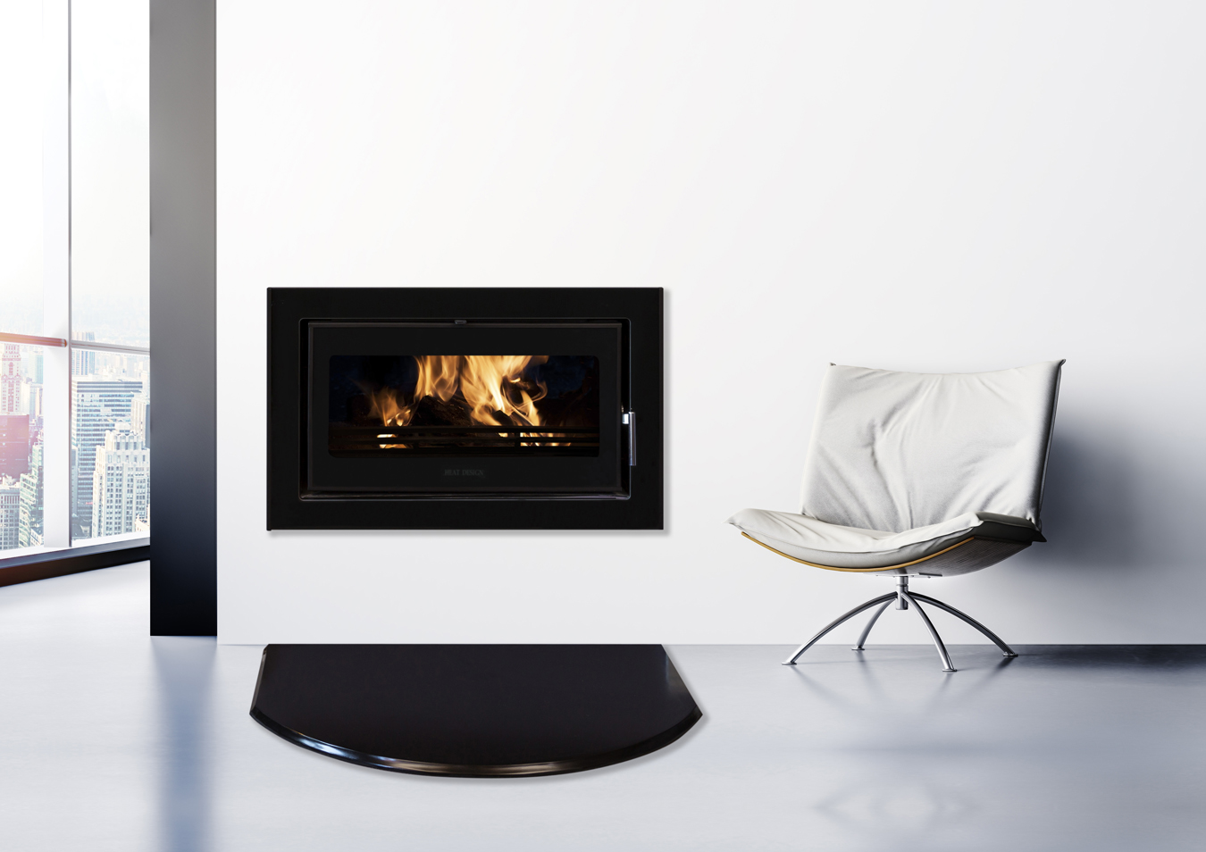 8kw Landscape stove lifestyle image VITAE EcoDesign